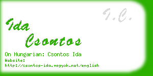 ida csontos business card